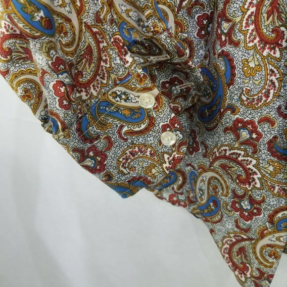 Vintage Tie Neck Blouse LS Paisley Top Size 11/12 - Picture 4 of 10